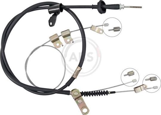 Трос ручника (тросик ручного тормоза) ABS задний для Toyota Land Cruiser Prado 90 1996-2002. Артикул K12665