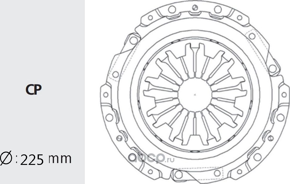 Корзина сцепления SUZUKI Grand Vitara (05-) (2.0) (242мм) VALEO PHC. Артикул SZC31