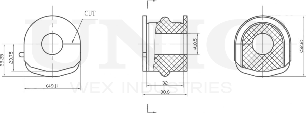 Втулка стабилизатора (Unio). Артикул RMP-10121
