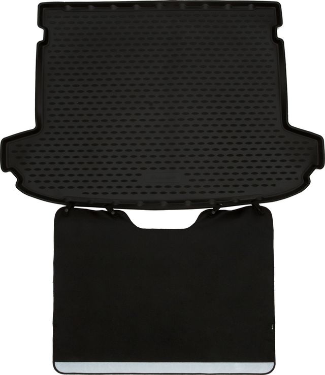 Коврик Element Econom для багажника с функцией защиты бампера Kia Sportage IV кроссовер 2016-2026. Артикул ELEMENT.SET.005