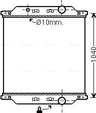 Радиатор охлаждения двигателя AVA. Артикул RE2073N