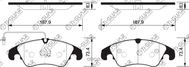 Тормозные колодки (TI-Guar). Артикул TG1833