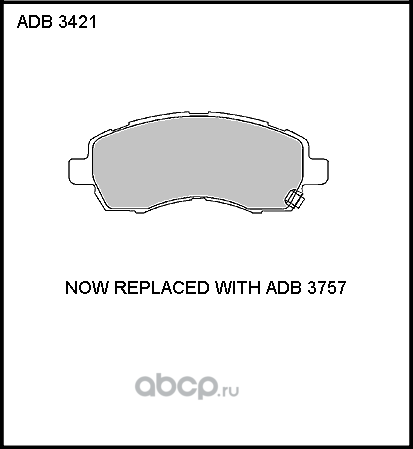 Колодки тормозные (Allied Nippon). Артикул ADB3421