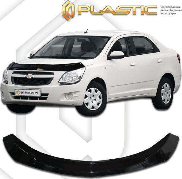 Дефлектор СА Пластик для капота (Classic черный) Chevrolet Cobalt 2013-2016. Артикул 2010010108441
