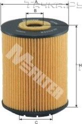 Масляный фильтр MFilter для Volkswagen Transporter T5 2003-2009. Артикул TE 636