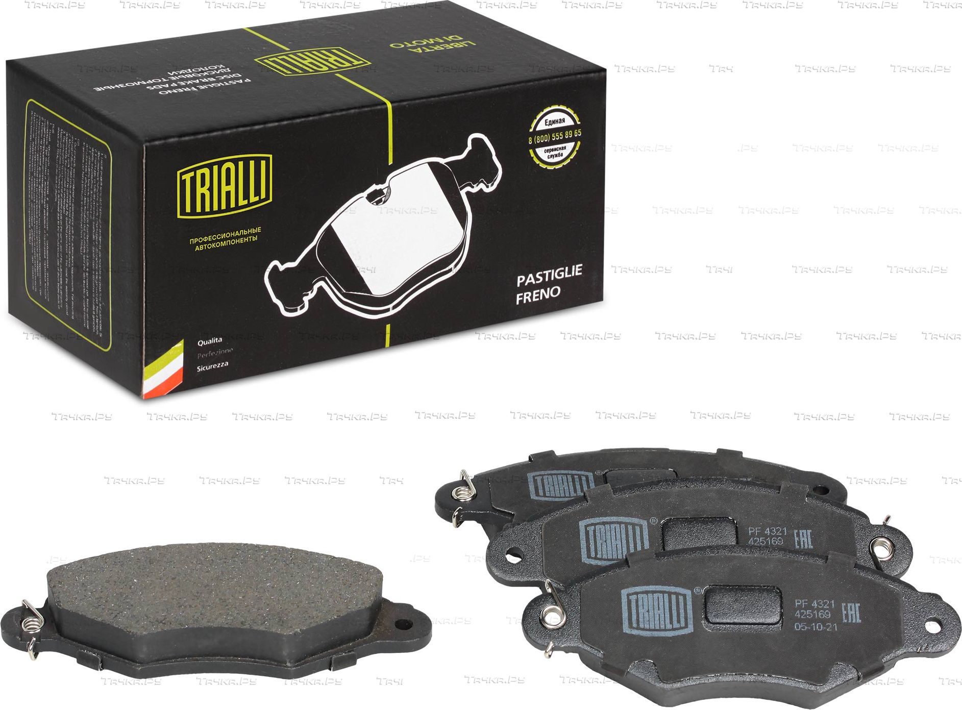 Тормозные колодки Trialli передние для Renault Kangoo I 1997-2010. Артикул PF 4321