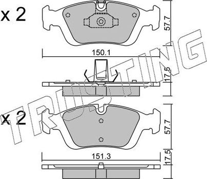 Тормозные колодки Trusting. Артикул 321.0