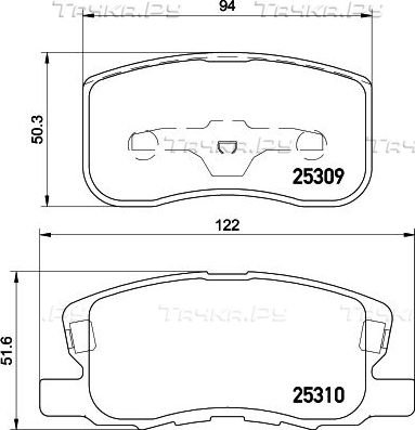 Тормозные колодки Nisshinbo. Артикул NP3020