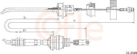 Трос сцепления Cofle. Артикул 11.2149