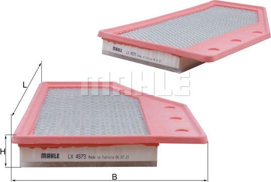 Воздушный фильтр Mahle. Артикул LX 4573