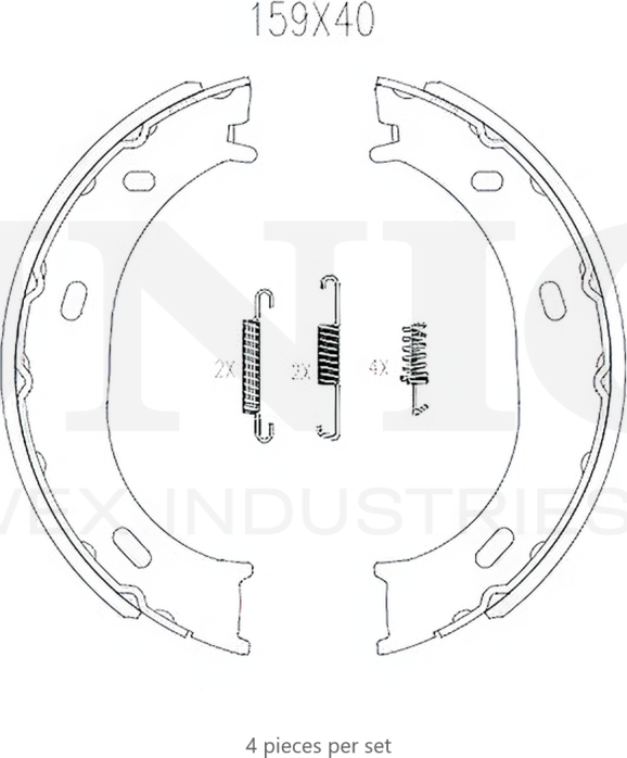 Колодки тормозные барабанные, комплект (Unio). Артикул BRP-10085