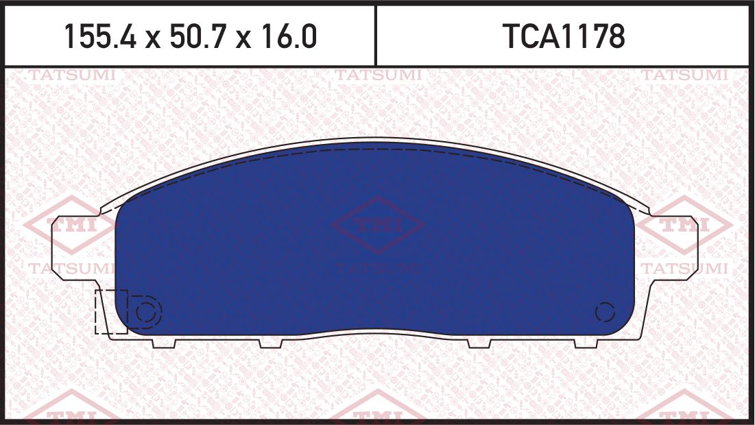 Колодки тормозные MITSUBISHI L200 06- перед. (Tatsumi). Артикул TCA1178
