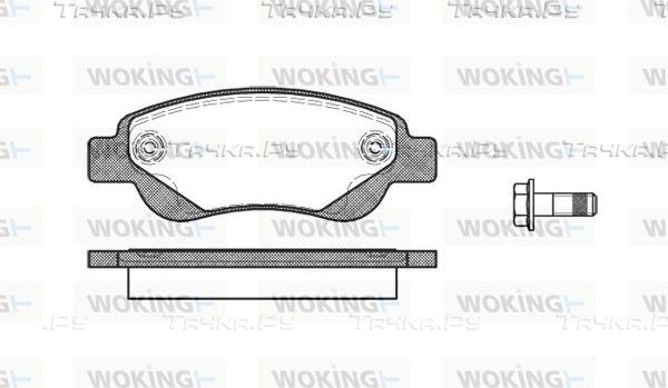 Тормозные колодки Woking передние для BYD F0 2008-2018. Артикул P10773.00
