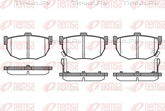 Тормозные колодки Remsa задние для Kia Cerato I 2004-2009. Артикул 0294.32