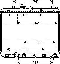 Радиатор охлаждения двигателя AVA. Артикул SZ2112