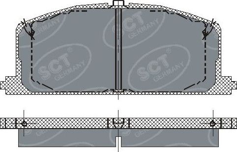 Тормозные колодки SCT-Germany. Артикул SP 118 PR