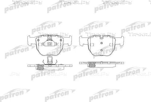 Тормозные колодки Patron передние для Land Rover Range Rover III 2002-2012. Артикул PBP1597