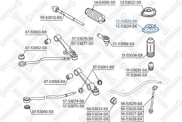 Опора амортизатора (стойки) Stellox. Артикул 12-53023-SX