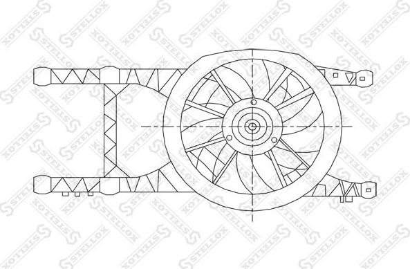 Вентилятор радиатора двигателя Stellox для Renault Laguna I 1993-2001. Артикул 29-99012-SX