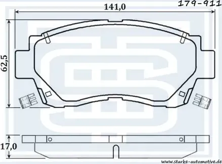 Колодки тормозные передние (Starke). Артикул 179911