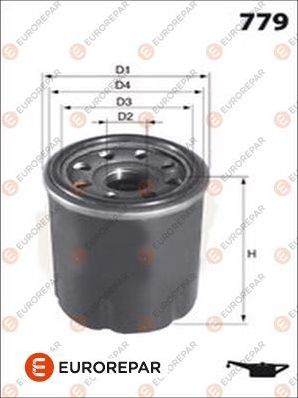 Масляный фильтр Eurorepar для Mitsubishi Colt VI (Z20/Z30) 2005-2012. Артикул E149167