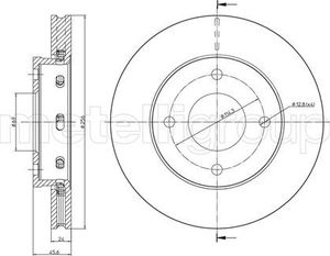 Тормозной диск Trusting передний для Mitsubishi Colt VI (Z20/Z30) 2004-2012. Артикул DF419