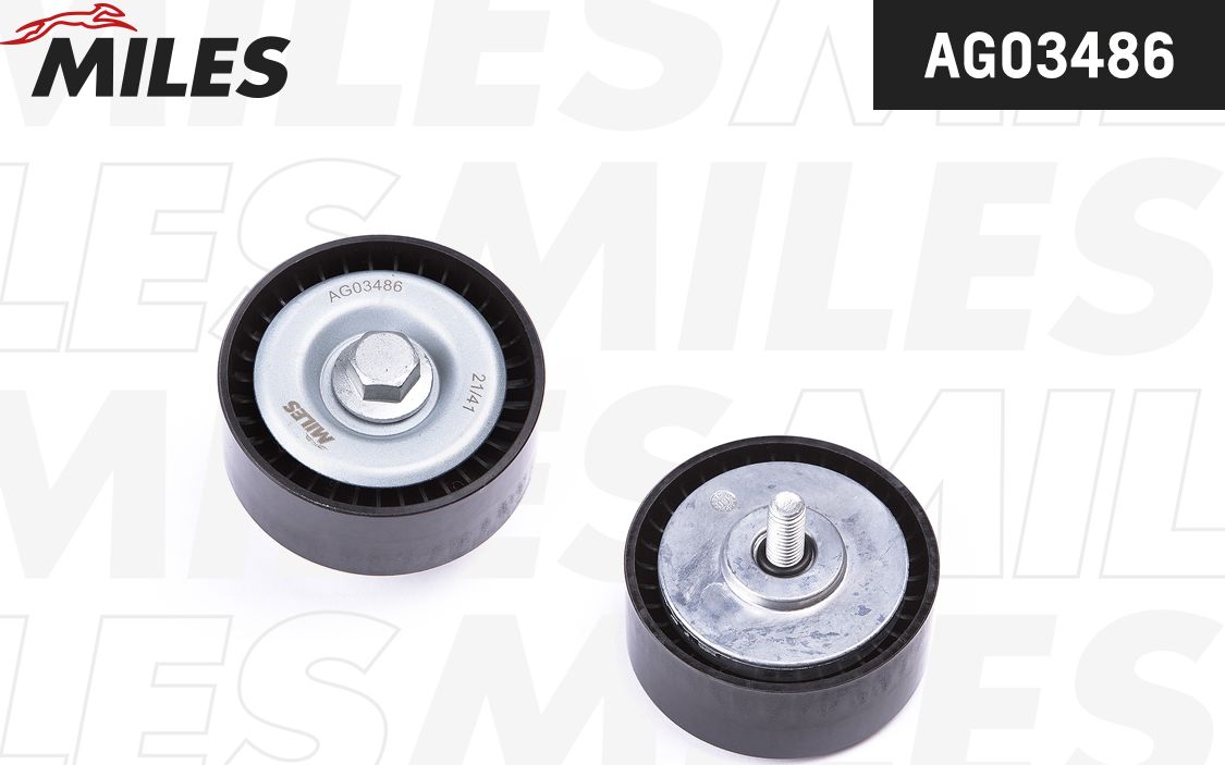 Направляющий (ведущий) ролик приводного поликлинового ремня Miles. Артикул AG03486
