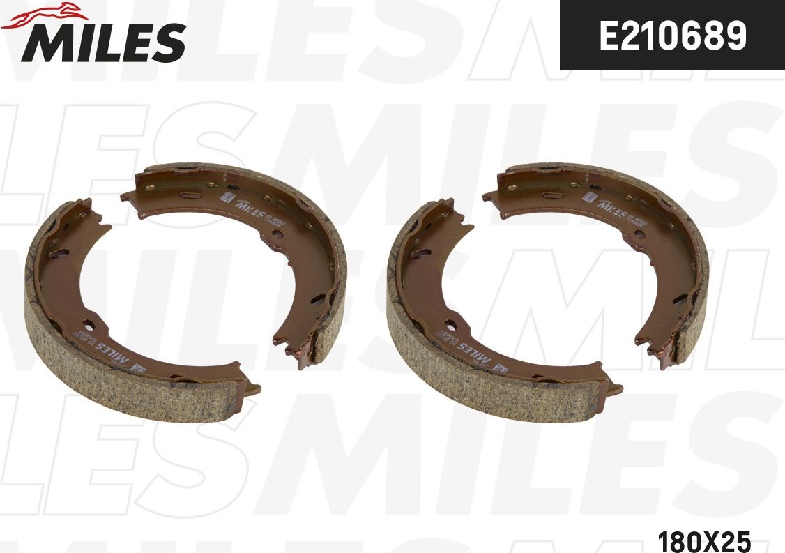 Тормозные колодки (стояночная тормозная система) Miles. Артикул E210689