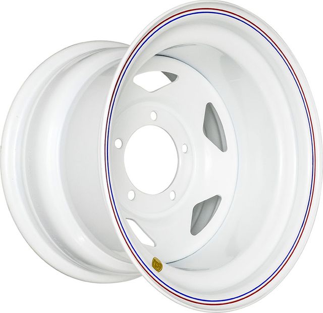 Колёсный диск OFF-ROAD Wheels усиленный стальной белый 5x139,7 10xR15 d110 ET-44 (треуг.)для УАЗ Hunter 2003-2026. Артикул 1510-53910WH-44A15