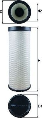 Фильтр воздушный Mahle для MAN F2000 1994-2000. Артикул LXS 252