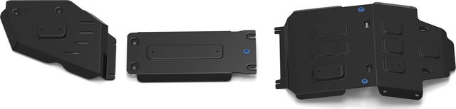 Защита Rival для картера, КПП и РК Toyota Land Cruiser 300 2021-2026. Артикул K111.9551.1