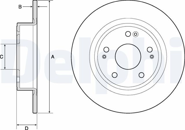 Тормозной диск Delphi. Артикул BG4801C