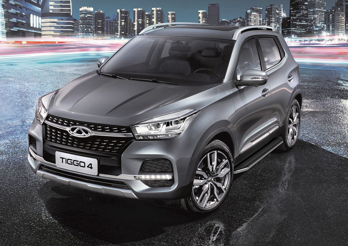 Пороги алюминиевые Rival Premium для Chery Tiggo 4 I рестайлинг 2019-2026. Артикул A173ALP.0905.1