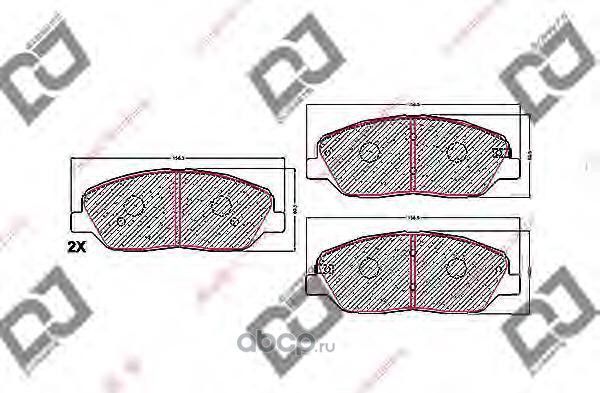 Колодки тормозные (DJ Parts). Артикул BP1618