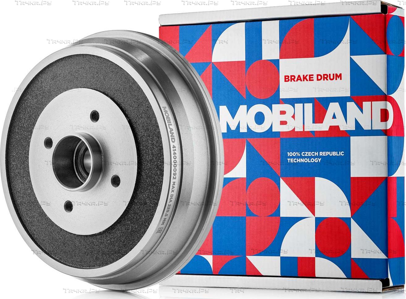 Тормозной барабан Mobiland задний для Renault Logan II 2007-2026. Артикул 414000092