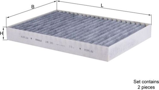 Салонный фильтр Mahle для SsangYong Musso II 2004-2026. Артикул LAK 292/S