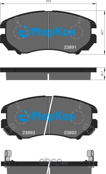 Колодки тормозные дисковые передние к-т с мех. индикатором износа CHERY TIGGO 7  TIGGO  7 Pro  TIGGO (Markon) Markon. Артикул 510002167