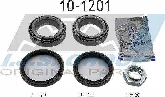 Ступичный подшипник (комплект) IJS Group Technology & Quality передний правый/левый для Citroen C25 1981-1989. Артикул 10-1201