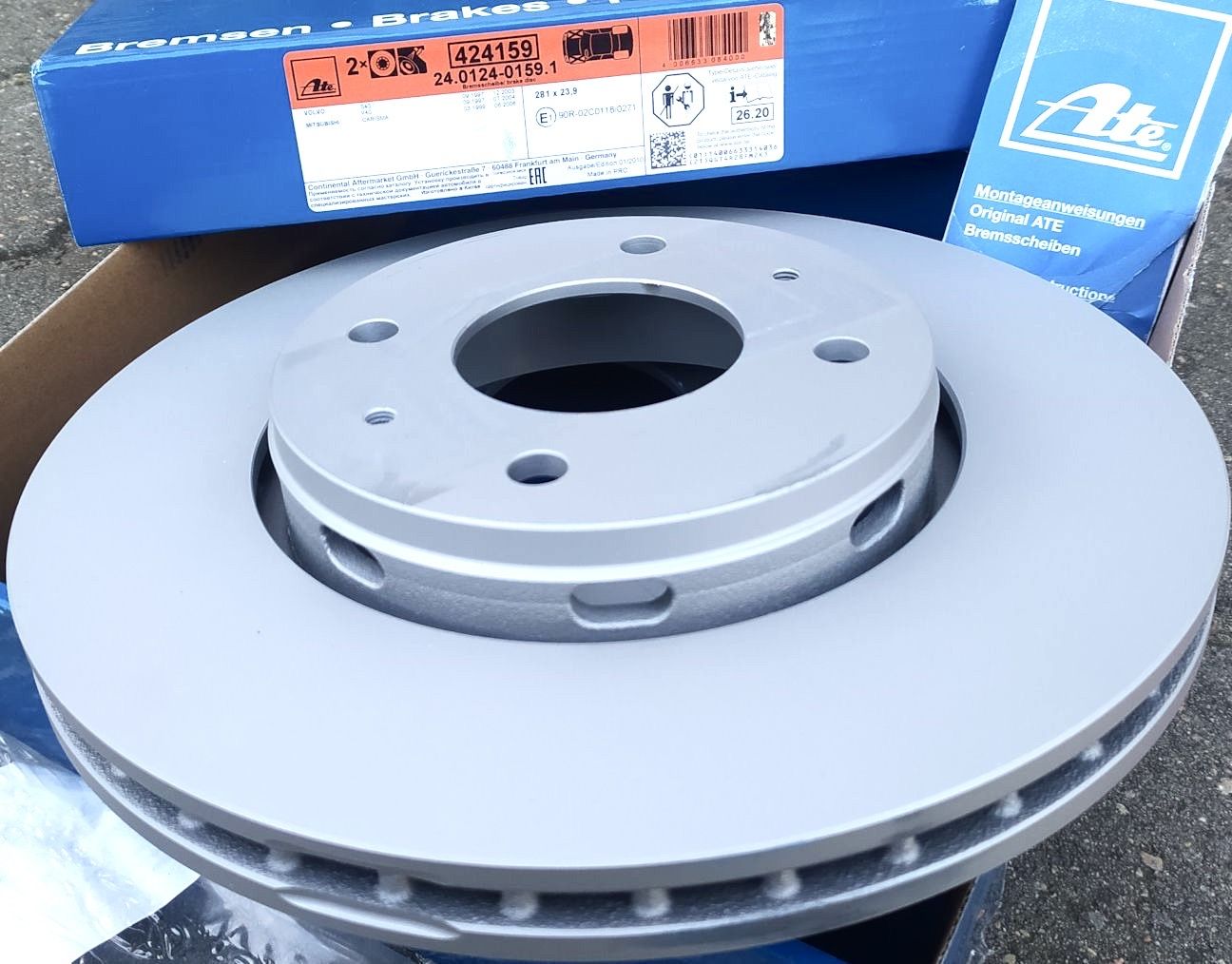 Тормозной диск ATE. Артикул 24.0124-0159.1