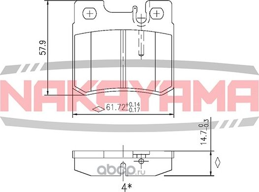 Колодки тормозные (Nakayama). Артикул HP8337NY