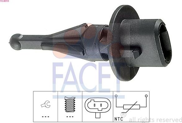 ДАТЧИК ТЕМПЕРАТУРЫ Facet Made in Italy - OE Equivalent. Артикул 10.4010