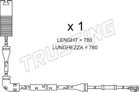 Датчик износа тормозных колодок  Trusting. Артикул SU.153