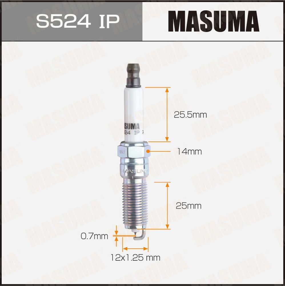Свеча зажигания MASUMA IRIDIUM+PLATINUM (ILNAR8B7G). Артикул S524IP