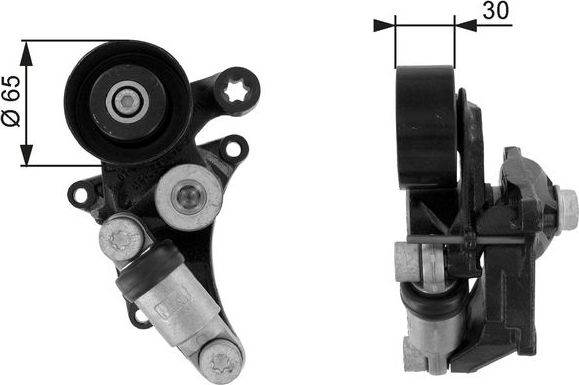 Натяжной ролик (натяжитель) приводного клинового зубчатого ремня Gates DriveAlign™. Артикул T38305