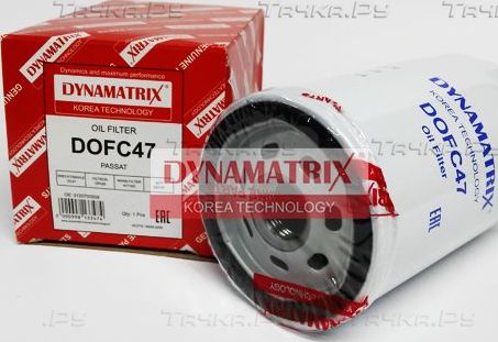 Масляный фильтр Dynamatrix для Audi 80 III (B2) 1978-1987. Артикул DOFC47