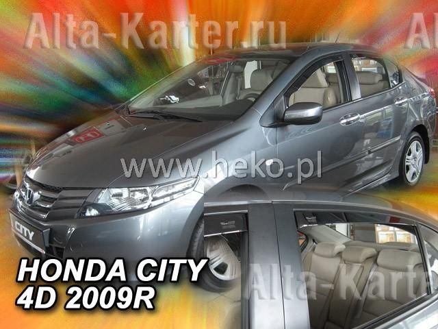 Дефлекторы Heko для окон Honda City 4-дв. 2009-2026. Артикул 17153