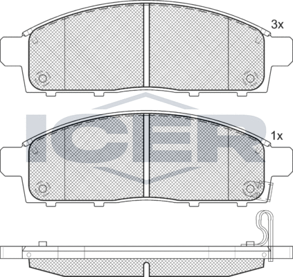 Тормозные колодки Icer. Артикул 181784