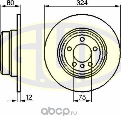 Тормозной диск G.U.D.. Артикул GDB112152