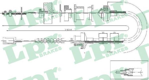 Трос сцепления LPR для Fiat Ducato II 1994-2002. Артикул C0056C