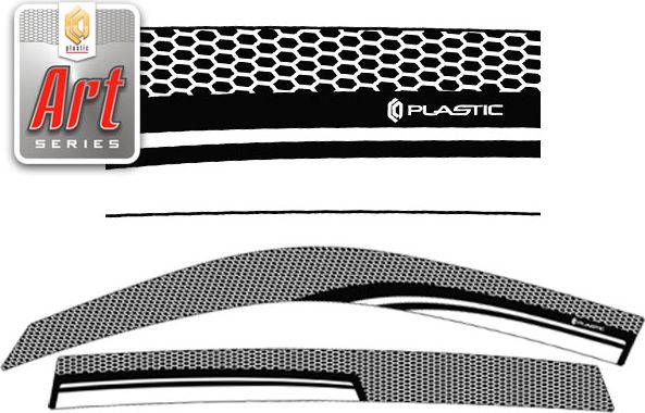 Дефлекторы СА Пластик для окон (Серия Art белая) Lifan X60 2011-2026. Артикул 2010031407783
